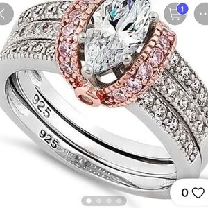 Elegant Silver and Pink Gemstone Ring